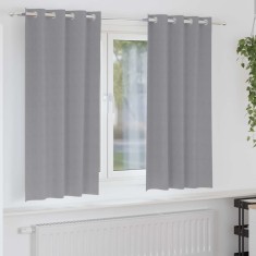 vidaXL Perdele opace cu perdele Gri deschis Poliester 4107344