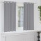 Perdele cu perdele 2 pcs Gri deschis 175 x 140 cm Poliester