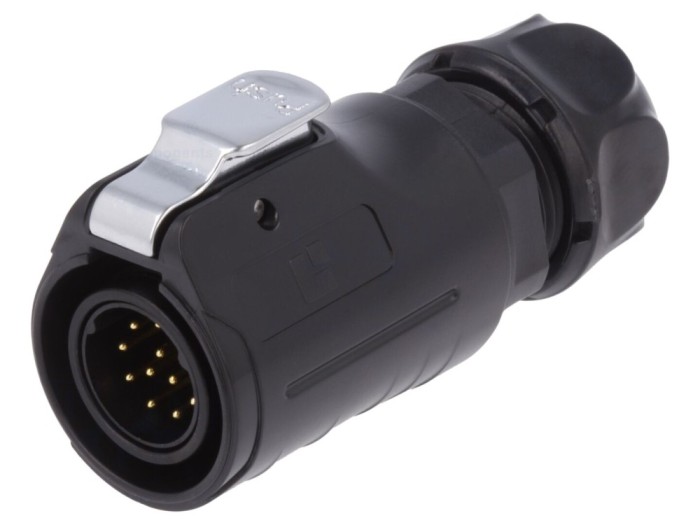 Conector circular tată 12 pini aurit 5A
