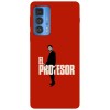 Husa compatibila cu Motorola Edge 20 Lite model El professor Casa del papel, Silicon, TPU, Viceversa, Transparent, Carcasa