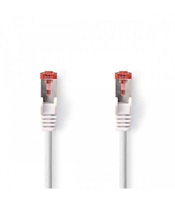 Cablu SFTP CAT6 7.5m RJ45 tata - RJ45 tata alb Nedis foto