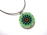 Colier lemn mandala 47055