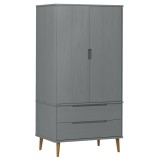 Cumpara ieftin Sifonier "MOLDE", gri, 90x55x175 cm, lemn masiv de pin