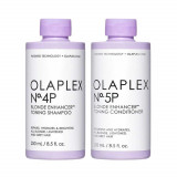 Cumpara ieftin Pachet pentru par blond, Olaplex, Blonde Enhancer&trade; Toning, Sampon 250ml + Balsam 250ml