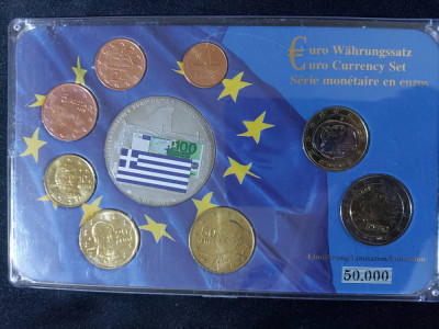 Euro set - Grecia 2009 + medalie comemorativă , UNC foto