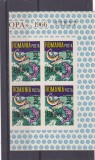 EXIL ROMANIA-SPANIA 1966 EUROPA CEPT,IN BLOC DE 4,NEDANTELAT,NEUZAT MNH., Istorie, Nestampilat