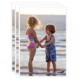 Rame Foto Colaj vidaXL, 3 buc, Albe, 21x29.7 cm, MDF, Rame de Masă Moderne