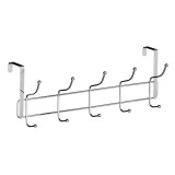 Cumpara ieftin Cuier pentru usa, din plastic, argintiu, cu 6 agatatori, 480 mm