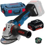 Bosch GWS 18V-10 SC + GBA - Polizor unghiular 150 mm valiza speciala accesorii + Acumulator Li-Ion 18 V 5 Ah