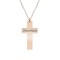 Faith - Colier argint 925 placat cu aur Roz personalizat cu text - cruce