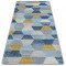 Covor Nordic Heksagon gri și albastru G4596, 240x330 cm