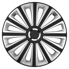 Set Capace Roti 16` Silver&black Cu Inel Cromat Trend Mega Drive 7671