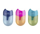 Ascutitoare cu container Apple Trend , Faber-Castell, culori pastel