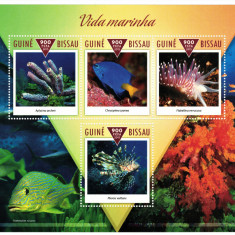 GUINEEA-BISSAU 2013 - Fauna marina/ set complet MNH-colita+bloc