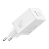 INCARCATOR RETEA Baseus Cube, Quick Charge 20W, 1 x USB Type-C Output 5V/3A, 1 x USB, alb &quot;P10111403213-00&quot; (timbru verde 0.18 lei) - 6932172651169