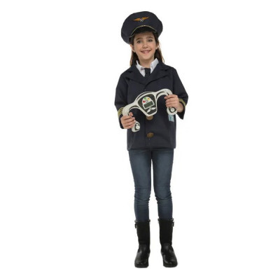 Costum pilot cu accesorii pentru copii 3-5 ani 110 - 120 cm foto
