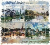 INSULELE SOLOMON 2013 - Picturi, Sisley/ bloc MNH (cota Michel 10&euro;), Nestampilat