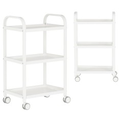 Ajutor cosmetician pentru coafor, cărucior cu roți pentru vopsire ST001W la salonul de &icirc;nfrumusețare raft cu rafturi