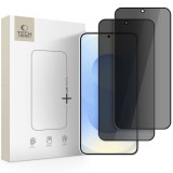 Folie de protectie Ecran Privacy Tech-Protect Spy+ pentru Samsung Galaxy S26 Plus S947, Sticla Securizata, Full Glue, Set 2 bucati