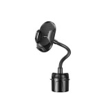 Suport auto XO C105 Gravity Cup Slot Mount, rotire 360 grade, Negru