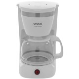 Cafetiera Vivax CM-08127W, 800W, 1.2 L, functie antipicurare, mentinere temperatura, filtru detasabil, alb