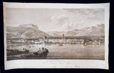 VUE GENERALE DE SPALATRO - GRAVURA ORIGINALA, 1802 foto