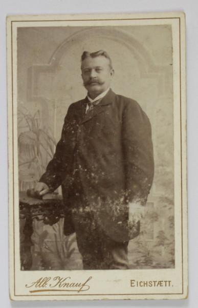 FOTOGRAFIE C.D.V. , STUDIO ALBERT KNAUF , EICHSTAETT , DOMN CU MUSTATA , SFARSITUL SEC. XIX