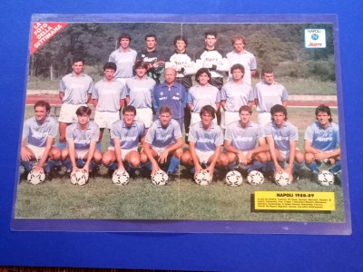 Poster (laminat) fotbal - SSC NAPOLI (sezonul 1988/1989)inclusiv MARADONA foto