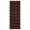 Prosoape pentru oaspeti 10 buc maro 360 g/m&sup2; 100% bumbac