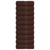 Cumpara ieftin Prosoape pentru oaspeți 10 buc maro 360 g/m&sup2; 100% bumbac