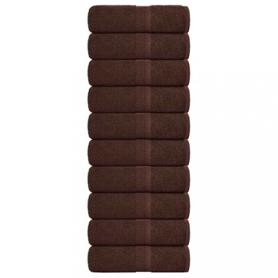 Prosoape pentru oaspeti 10 buc maro 360 g/m&amp;sup2; 100% bumbac foto