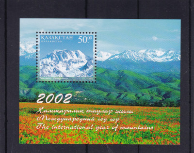 KAZAHSTAN 2002 ZIUA INTERNATIONALA A MUNTILOR COLITA MNH foto