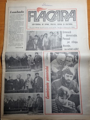 flacara 1 februarie 1990-doina cornea interviu si ion gheorhe maurer foto