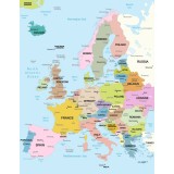 Stickere Harta Europei - 60x90 cm