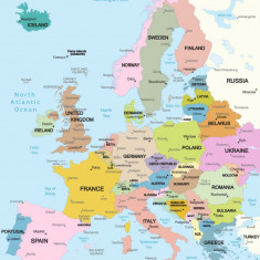 Stickere Harta Europei - 60x90 cm