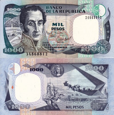 COLUMBIA 1.000 pesos 1995 UNC!!! foto