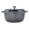 Oala de fonta emailata cu capac, maner din inox, 7 L, Perfect Home