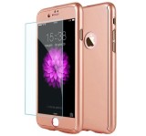 Cumpara ieftin Husa Fullcover iPhone 7 iPhone 8 iPhone SE 2 2020 Rose Gold 360&deg; Joyroom + Folie Sticla