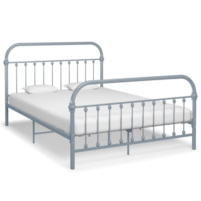 vidaXL Cadru de pat, gri, 120 x 200 cm, metal 284506