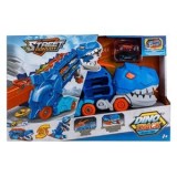 Pista Camion Dinozaur cu 2 Vehicule, Albastru, Plastic, CMCLASS