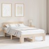 VidaXL Cadru de pat cu headboard Maro 140 x 190 cm Lemn masiv de pin 872572