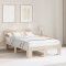 vidaXL Cadru de pat cu headboard Maro 140 x 190 cm Lemn masiv de pin 872572