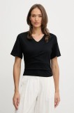 United Colors of Benetton tricou din bumbac culoarea negru, 3J5CD401R