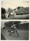 M1717N Motocicletă Jawa cu număr de &icirc;nmatriculare de Brașov, perioada comunistă, lot de 2 fotografii