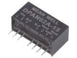 Convertor DC/DC 2W, 9-18VDC la 15VDC și -15VDC, MEAN WELL