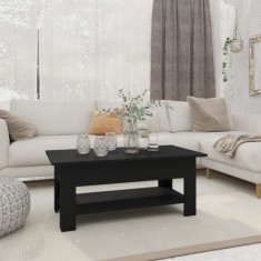 vidaXL Măsuță de cafea, negru, 102x55x42 cm, lemn prelucrat 810254
