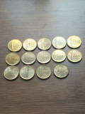 Set Monede 1ban 2005-2019 -Luciu de batere