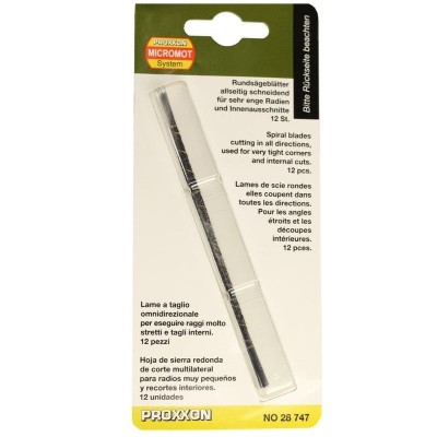Set panze de rezerva spiralate fara pin pentru fierastrau de traforaj Micromot 28747, 130 mm, 40 DPI, 12 bucati foto