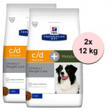 Cumpara ieftin Hill&amp;#039;s Prescription Diet Canine c/d Multicare + Metabolic 2 x 12 kg, Hill&#039;s