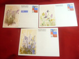 Set 3 Carti Postale - Flora pictata 1987 Liechtenstein, Necirculata, Printata